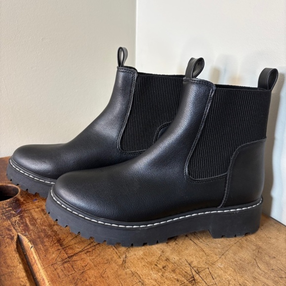 Dolce Vita Black Chelsea Lug Boots